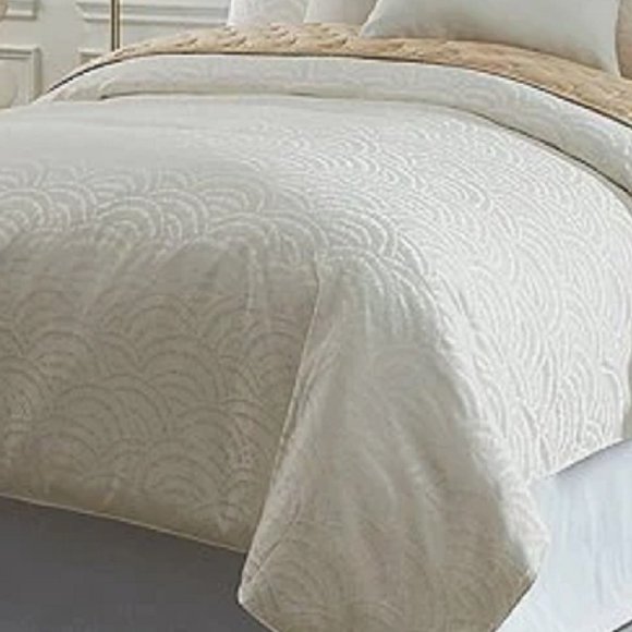 NWT $329 Luxury Hotel PALMER Queen Duvet Cover Mini Set Egyptian Cotton - Picture 4 of 9